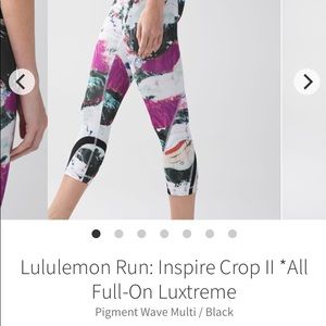 Lululemon Run Inspire Crop II Size 6